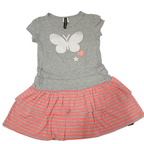 Girls' Lily Bleu Dress, Size 7, Gray & Pink - Picture 1 of 5